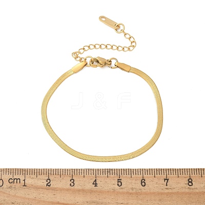 304 Stainless Steel Snake Chain Bracelets for Women Men STAS-S157-36B-G-1