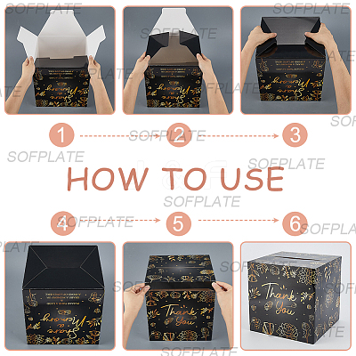 1 Set Graduation Party Paper Grad Card Boxes CBOX-SP0001-04-1