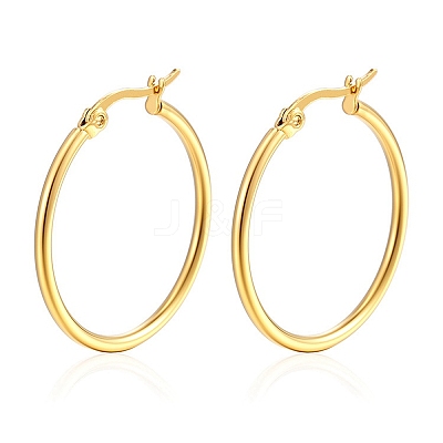 304 Stainless Steel Hoop Earrings PW-WG89744-04-1