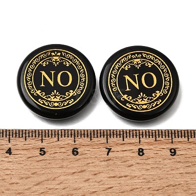 Engraved Natural Obsidian Decision Stones GG-CBA6D08-C01-1