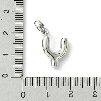 Rack Plating Brass with ABS Plastic Pearl European Dangle Charms KK-G501-02Y-P-1
