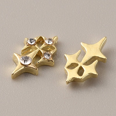Star Zinc Alloy Rhinestone Cabochons FIND-WH0150-81LG-1