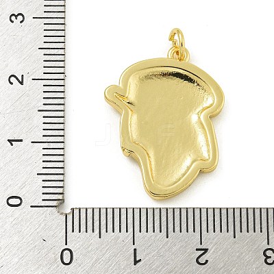 Halloween Theme Rack Plating Brass Pendants KK-Z067-18G-04-1