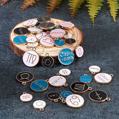 Alloy Enamel Pendants ENAM-SZ0001-14LG-RS-1