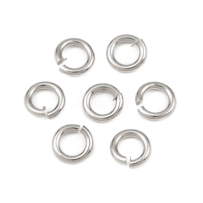 Tarnish Resistant 304 Stainless Steel Open Jump Rings STAS-N015-04-4x0.8mm-1