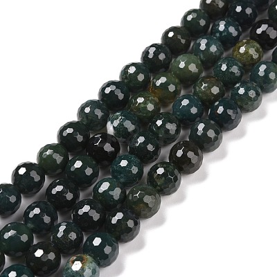 Natural Moss Agate Beads Strands G-E571-21C-1
