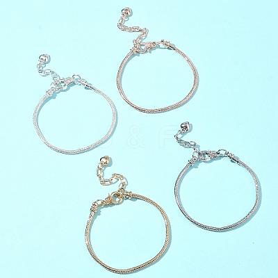 4Pcs 4 Colors Brass European Style Bracelet Making MAK-FS0001-04-1
