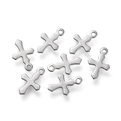 Non-Tarnish 304 Stainless Steel Tiny Cross Charms STAS-K195-16P-1