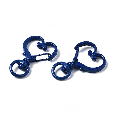 Spray Painted Eco-Friendly Alloy Swivel Snap Hooks Clasps X-PALLOY-T080-17-NR-1