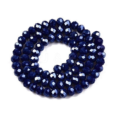 Electroplate Glass Beads Strands EGLA-A044-P6mm-A07-1