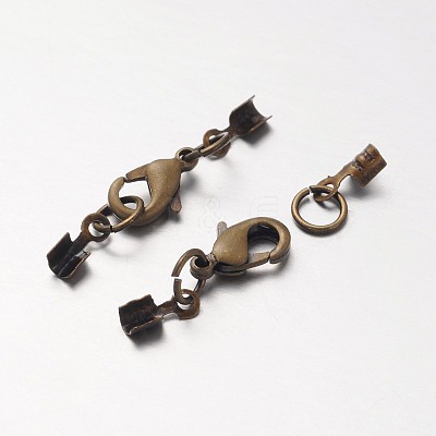Brass Lobster Claw Clasps X-KK-D392-AB-FF-1