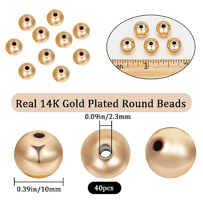 40Pcs Rack Plating Brass Beads KK-BBC0011-15C-1