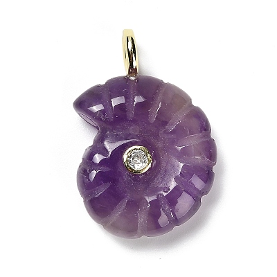 Natural Amethyst Pendants G-A287-01G-05-1