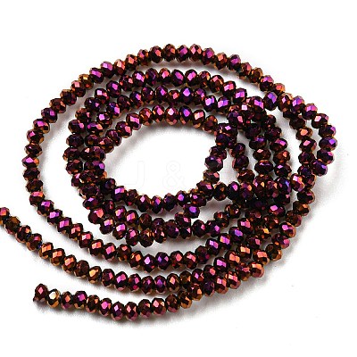 Electroplate Glass Beads Strands EGLA-F149-FP-11-1