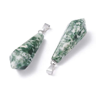 Natural & Synthetic Mixed Stone Pointed Pendants G-I314-02P-1