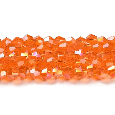 Transparent Electroplate Glass Beads Strands EGLA-A039-T6mm-B11-1