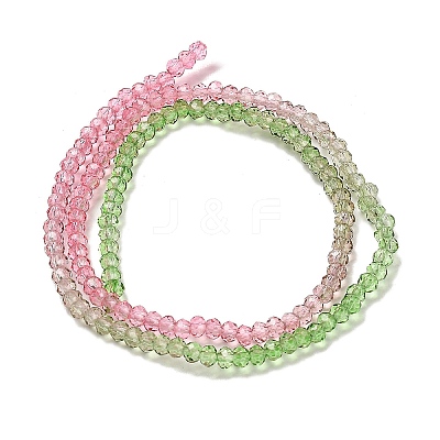 Transparent Painted Glass Beads Strands X1-DGLA-A034-T1mm-A18-1