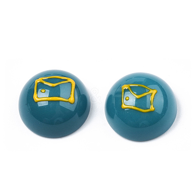 Opaque Resin Enamel Cabochons CRES-N031-019-1