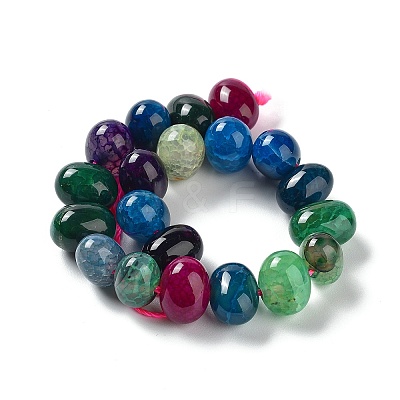 Natural Agate Beads Strands G-G021-03B-14-1
