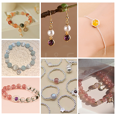 8 Bags 8 Style Brass Bead Frame KK-PH0009-48-1