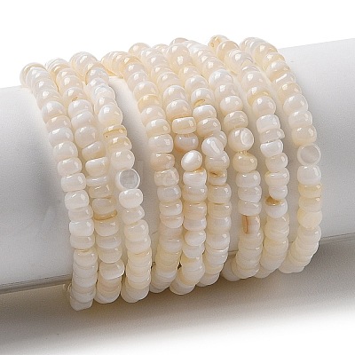 Natural Freshwater Shell Beads Strands X-SHEL-P017-01B-02-1