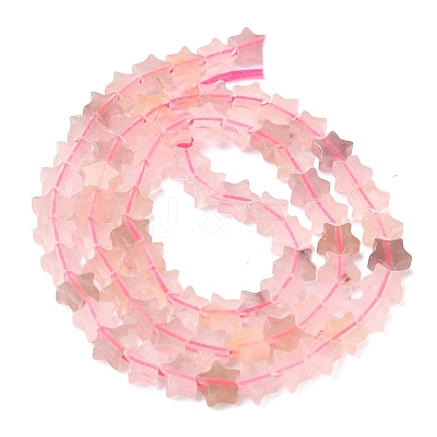 Natural Violet Strawberry Quartz Beads Strands G-G085-B61-02-1