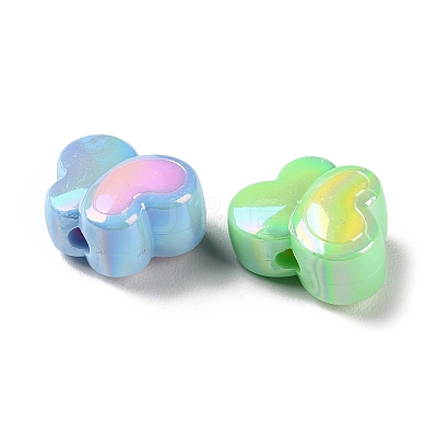 AB Color Plated Opaque Acrylic Beads SACR-I005-12A-1