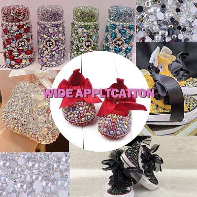 60g Resin patch multi size mixed pearl patch DIY jewelry accessories(2 bags) JX586D-1