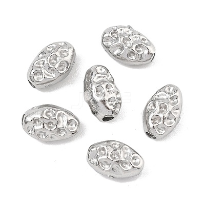 Hammered 304 Stainless Steel Beads STAS-B127-01P-01-1