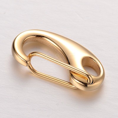 304 Stainless Steel Keychain Clasp Findings STAS-I045-01B-1