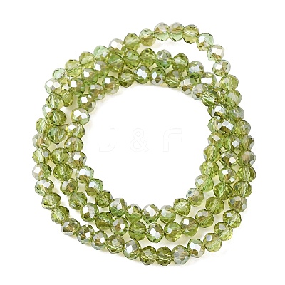 Electroplate Glass Beads Strands EGLA-A034-T4mm-K15-1