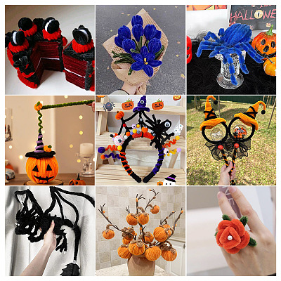 150Pcs 6 Colors DIY Plush Sticks FIND-TA0005-80-1