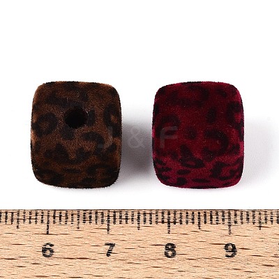 Flocking Opaque Acrylic Beads OACR-T030-03M-1