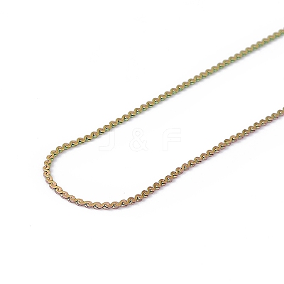 Ion Plating(IP) 304 Stainless Steel Serpentine Chain Necklace for Men Women NJEW-G076-01B-M-1