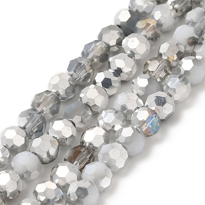 Electroplate Glass Beads Strands EGLA-P048-B05-1