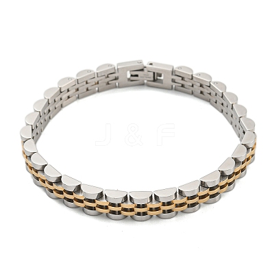 Ion Plating(IP) 304 Stainless Steel Thick Link Chain Bracelet BJEW-G649-09B-E-1