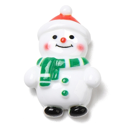 Christmas Theme Opaque Resin Cabochons CRES-M022-02G-1