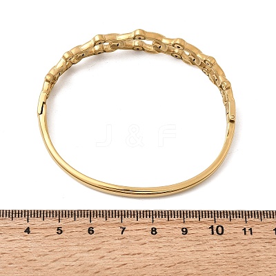 304 Stainless Steel Rhinestone Hinged Bangles for Women BJEW-B168-19G-1