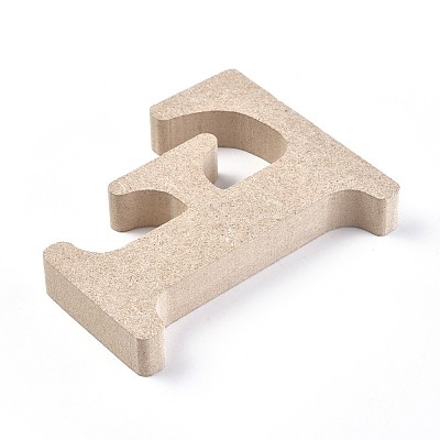 Letter Unfinished Wood Slices LS-DIY-WH0162-62F-1