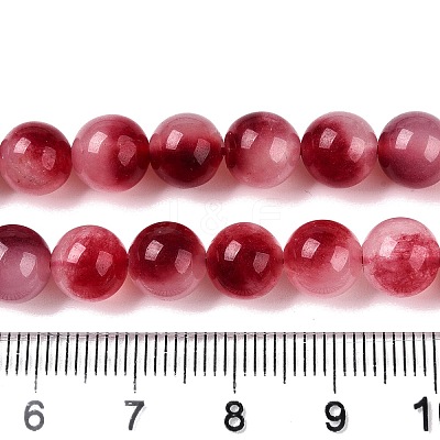 Dyed Natural White Jade Beads Strands G-T138-8mm-210-16-1