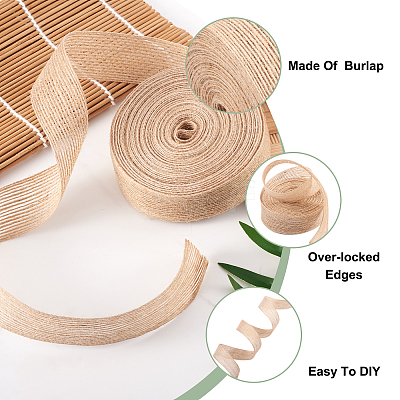 Burlap Fabric Ribbon OCOR-TAC0006-30B-1