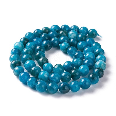 Natural White Jade Imitation Apatite Beads Strands X-G-I299-F10-6mm-1
