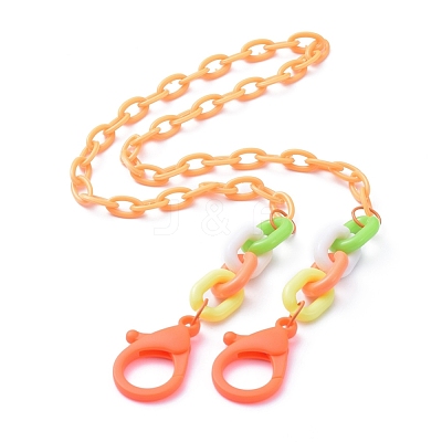 Personalized ABS Plastic Cable Chain Necklaces NJEW-JN02847-02-1