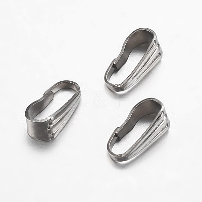 Tarnish Resistant 304 Stainless Steel Snap On Bails STAS-I097-045P-1