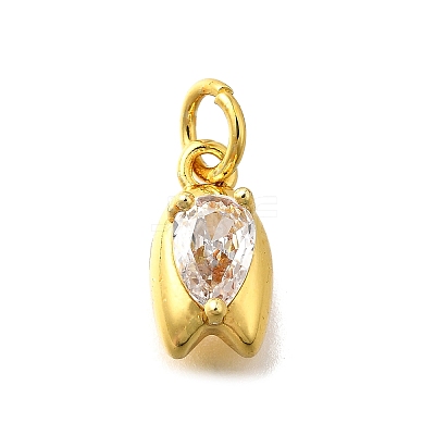 Brass Micro Pave Cubic Zirconia Pendants KK-Z102-03G-02-1
