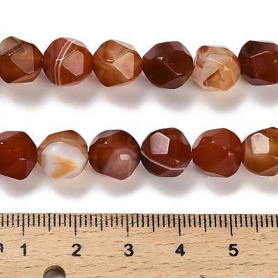 Dyed Natural Banded Agate Beads Strands G-G203-08C-1