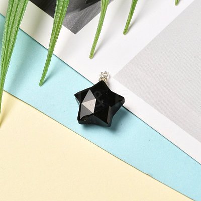 Natural Mixed Stone Pendants PALLOY-JF00857-1