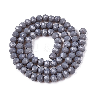Opaque Solid Color Imitation Jade Glass Beads Strands EGLA-A044-P6mm-D10-1