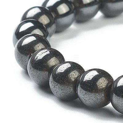 Synthetic Non-magnetic Hematite Beaded Stretch Bracelets BJEW-D446-C-22-1