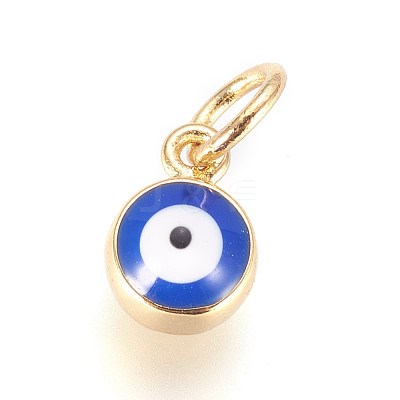 Enamel Brass Charms KK-G364-19G-01-1